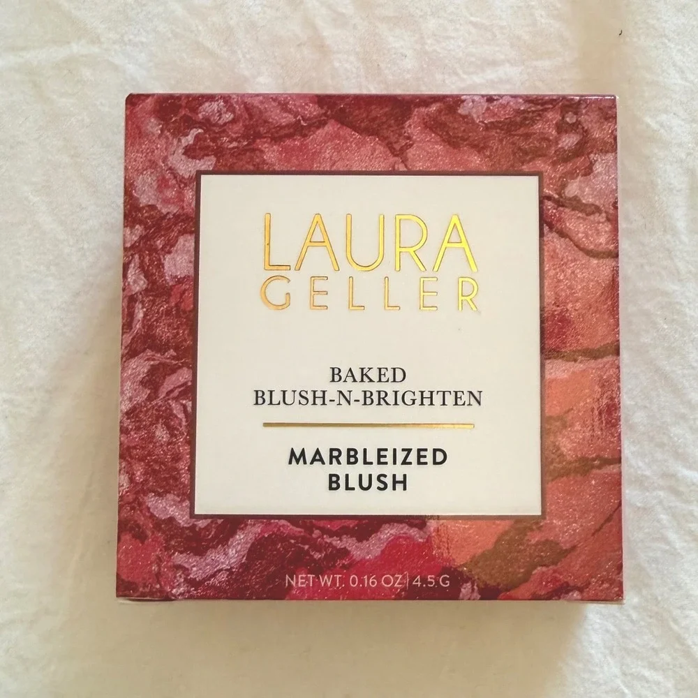 Laura Geller Baked Blush-N-Brighten Women 0.16oz Pink New Marbleized Blush